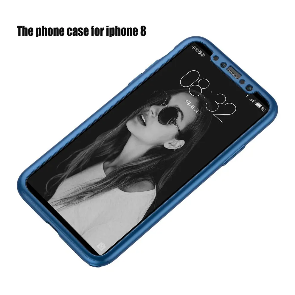 

8 pcs All-inclusive Protected Phone Case Solid Polish Cover For iPhone X