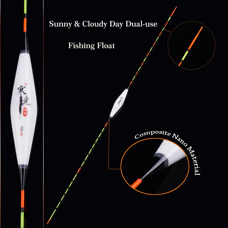 

Sunny&Cloudy Day Dual-use Fishing Float Composite Nano Stopper Pesca Deep Water Preferred Fishing Bobbers Accessories(YQ-06)