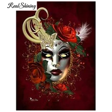 DIY фото на заказ, алмазная живопись 5D «сделай сам» абстрактная маска леди вышивки крестом Diamond вышивка полный квадратный круглый дрель книги по искусству FS5079