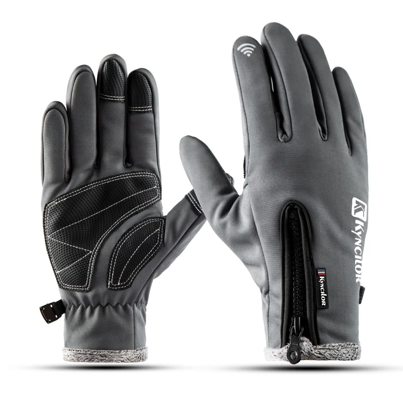 Водонепроницаемые флисовые мужские и женские лыжные перчатки ветрозащитные тепловые перчатки для занятий спортом на открытом воздухе, велоспортом, сноубордом