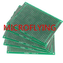 

MICROFLYING 5pcs 6x8cm Double-Side Prototype PCB Universal Printed Circuit Board