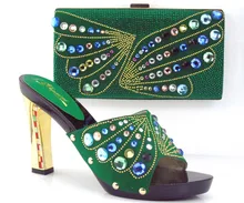TH26 38 High heel with New design italian shoes and bags set with free shipping