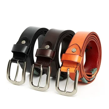

NHZ048 New Fashion lady's Leather Belt Cowhide Leather Pin Buckle Women's Belt