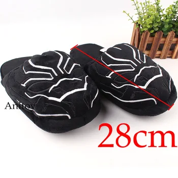 

Avengers Toys Hero Black Panther Plush Toys Plush Shoes Home House Winter Stuffed Slippers for Children Women Men 28cm