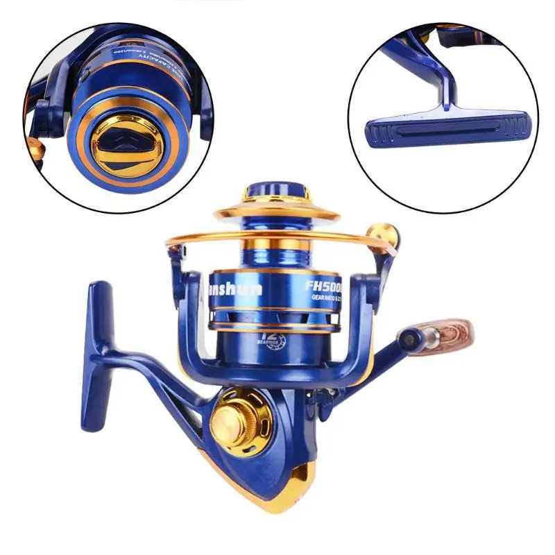 Fishing reel FH1000 13BB 5.2:1 Left/Right Bait casting Reel Hand Exchangeable Metal Spinning Fishing Reel Fishing Coils Gear 