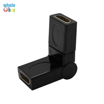 

50pcs/lot HDMI Female To HDMI Female Cable Adapter Converter Extender Gold Plated 360 Degrees Angle For 1080P HDTV HDMI Adapter