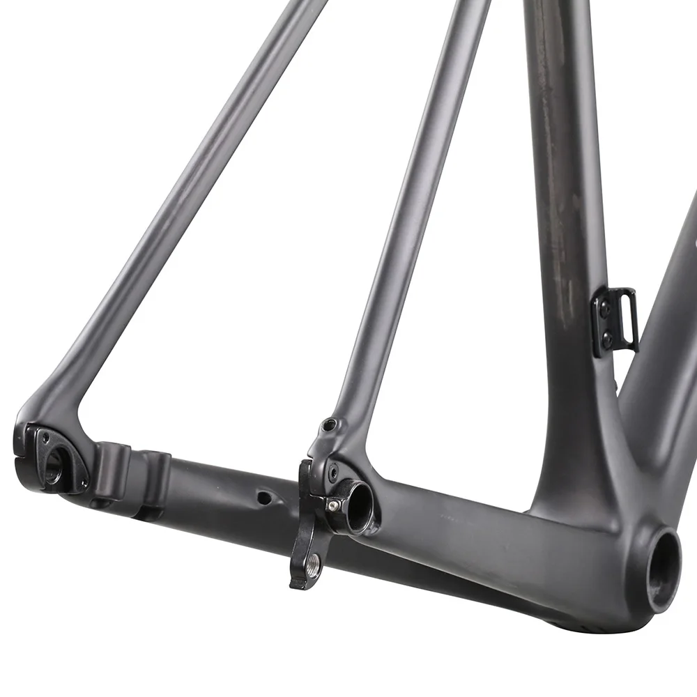 Perfect ICAN BIKES new flat mount Disc brake carbon bike frame Full internal cable size 49/51/53/55/57/60cm fit 142*12mm rear axle 4