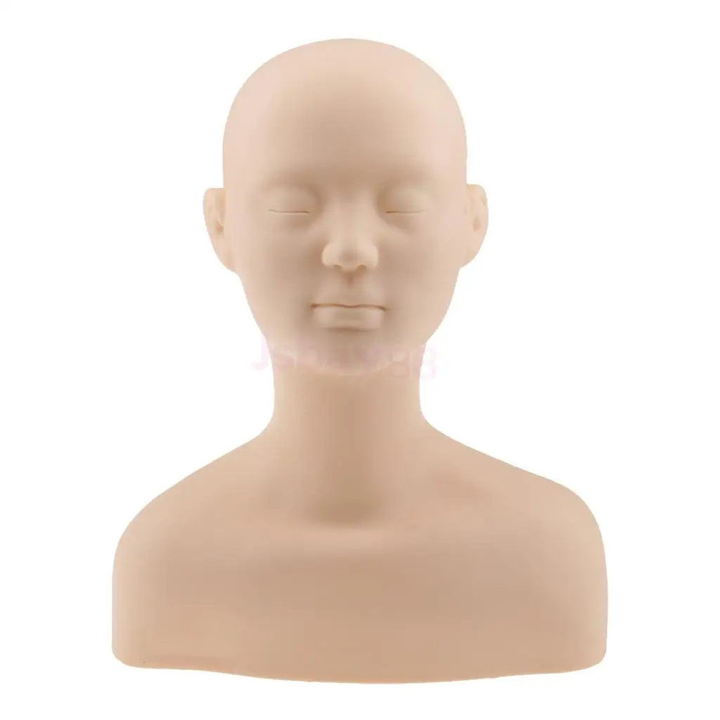 New Soft Silicone Mannequin Manikin Head with Shoulder Bone Face Body
