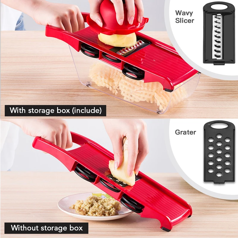 Universal Kitchen Vegetable Grater Cutter with Steel Blade