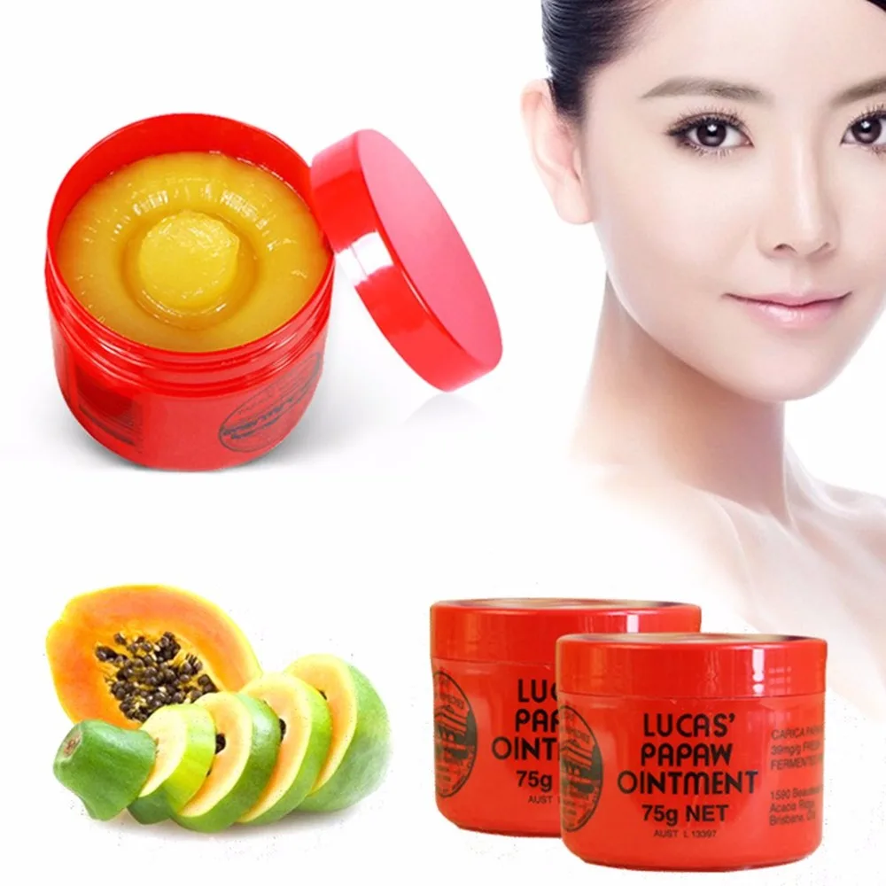 

75g Lucas Papaw Ointment Multifunctional Lip Protector Moisturizing Lip Balm Diaper Rash Cream Papaya Skin Rash Cream