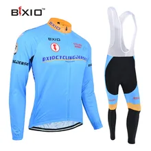 BXIO Blue Cycling Sets Long Sleeve Bike Clothing Ropa Ciclismo Hombre Verano Cheap Bicycle Clothes Hot Popular BX-0109B016