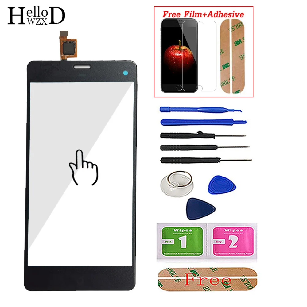 

Mobile Front Touch Screen Glass For ZTE nubia Z7 Mini NX507J Z7mini Digitizer Panel Lens Sensor Tools Free Protector Film