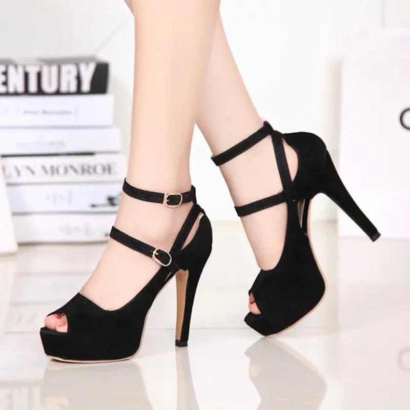 

2019 Women's Open Toe Platform Sandals Thick-soled High-heeled Sandals Women's Fashion Fish Mouth Sandals