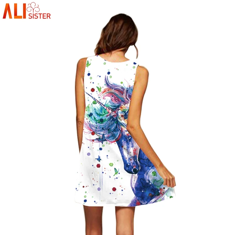 Alisister 3D يونيكورن طباعة فستان صيفي النساء البوهيمي الشاطئ اللباس الصيف سارافانات الإناث فساتين Dashiki الهبي بوهو Vestidos Alisister 3D يونيكورن طباعة فستان صيفي النساء البوهيمي الشاطئ اللباس الصيف سارافانات الإناث فساتين Dashiki الهبي بوهو Vestidos