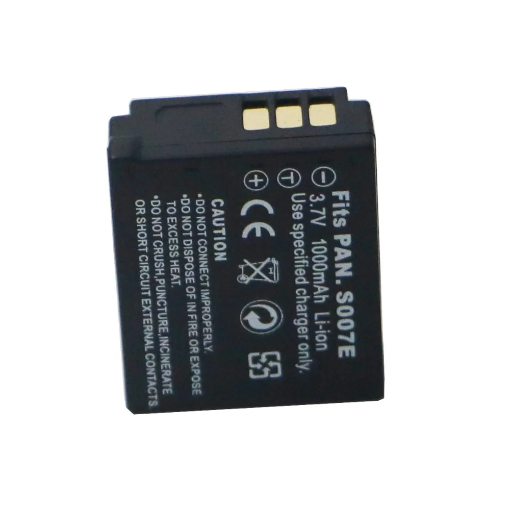 2 шт 3,7 v 1000 мА/ч, CGA-S007 CGA CGR S007E S007A BCD10 Батарея/USB кабель для Panasonic Lumix DMC TZ1 TZ2 TZ3 TZ4 TZ5 TZ50 TZ15 батареи bateria