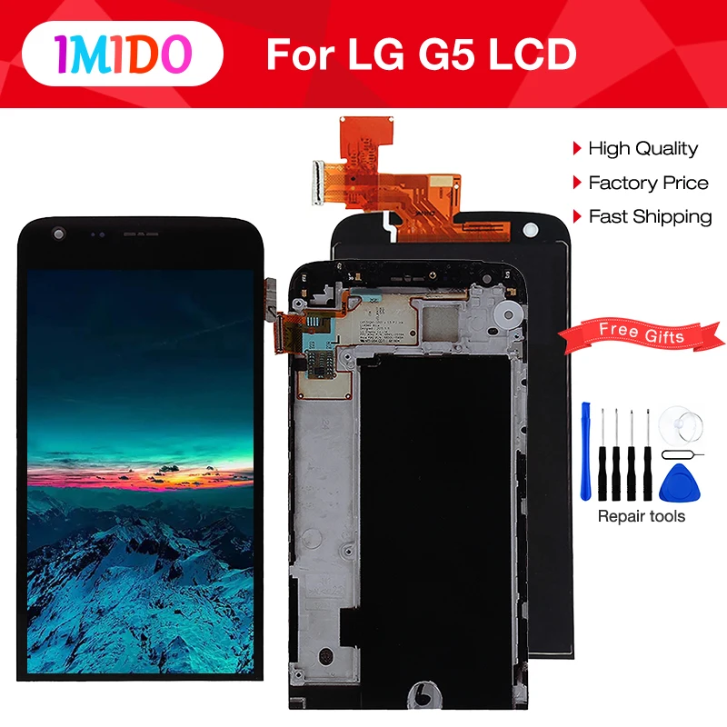 

Tested LCD for LG G5 LCD 5.3" Display For LG G5 LCD H850 H840 H860 Touch Screen Digitizer Assembly WITH FRAME Replacement