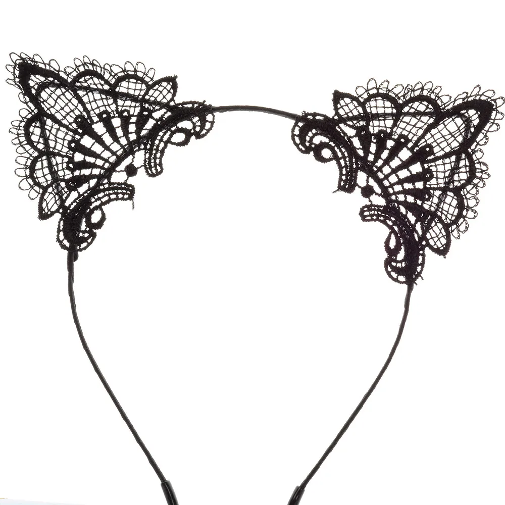 female women lady girls kids cute cat kitty costume ear party lace