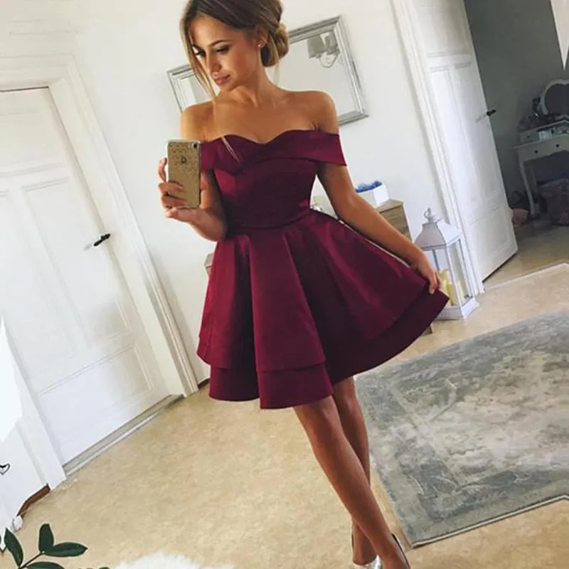 burgundy hoco dress