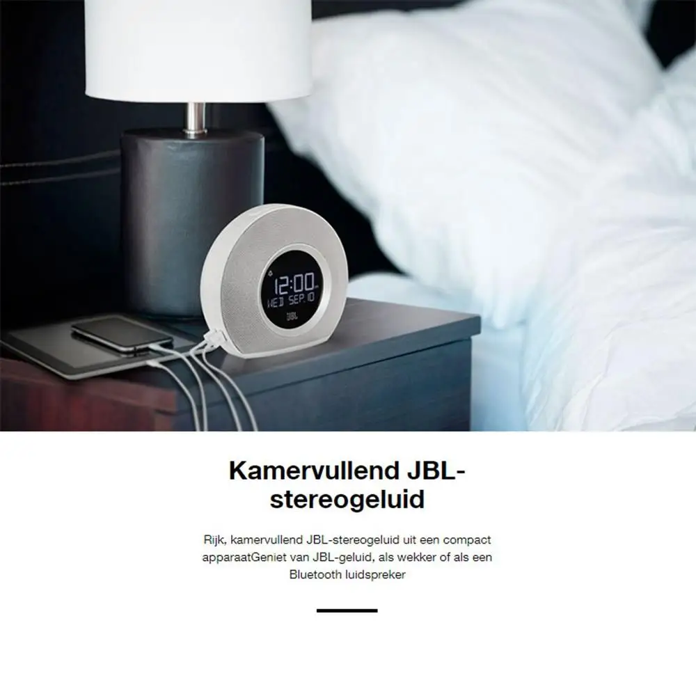 JBL Horizon Bluetooth Беспроводной Динамик Будильник Радио с зарядка через usb светодиодный
