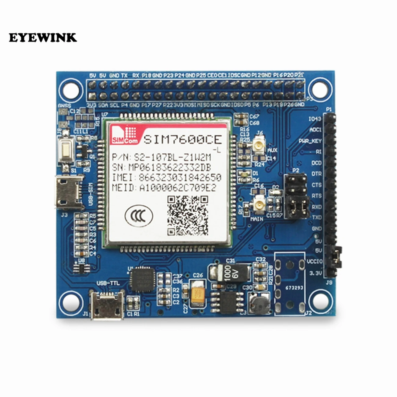 4G/3g/2G/GSM/GPRS/GNSS шляпа для Raspberry Pi GNSS позиционирования модуль поддержка LTE CAT4 на основе SIM7600CE