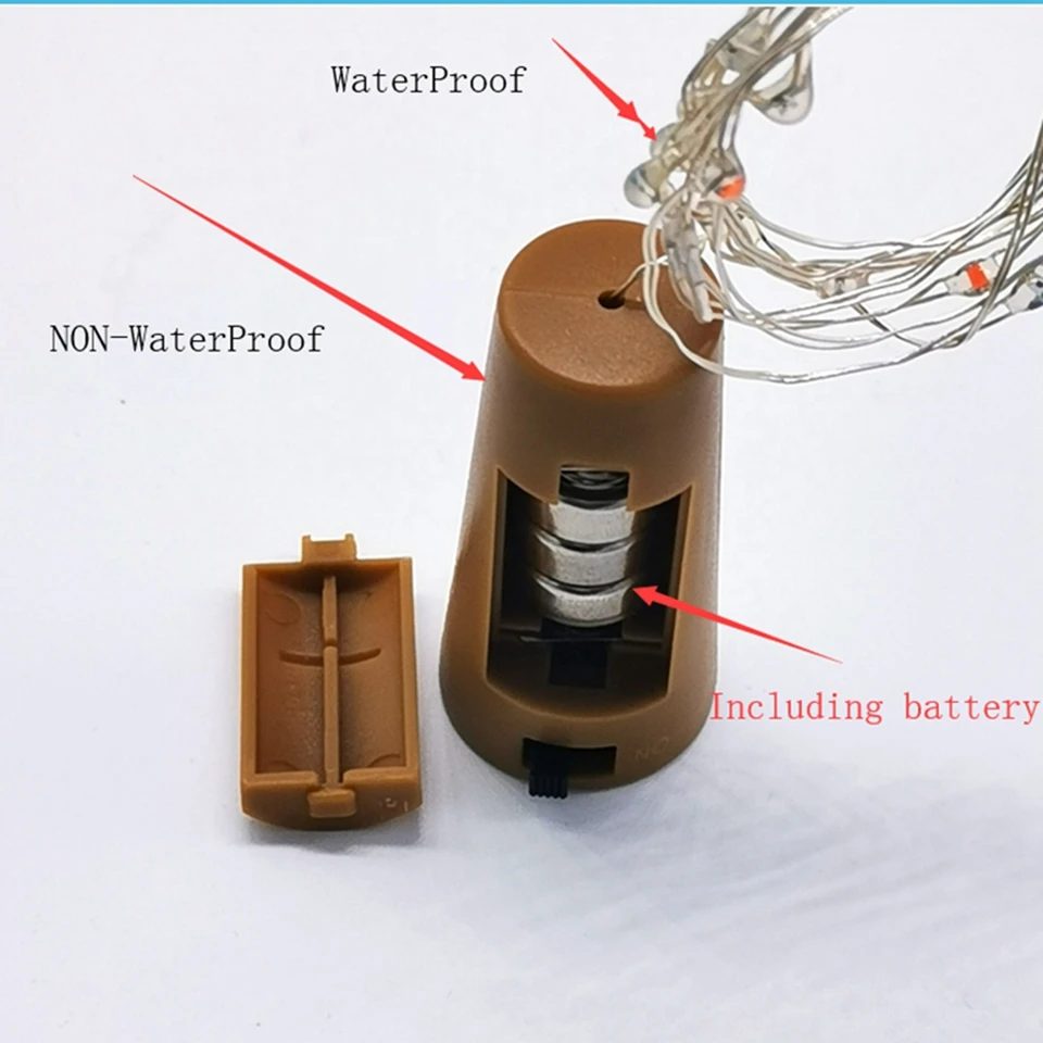 Два цвета светодиодный светильники в форме винных бутылок, пробковая гирлянда, гирлянда, сказочные огни, питание от батареи для рождества, вечерние, праздничные, свадебные украшения