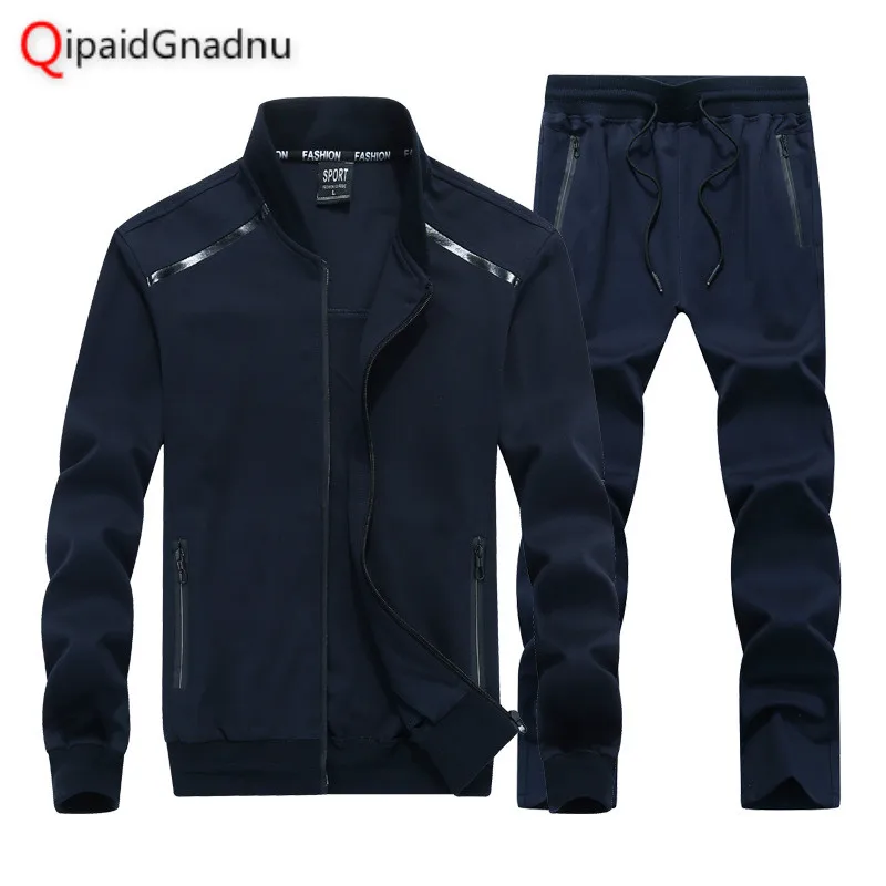 2019 New Arrive Men's Set Spring Autumn Plus Size 6XL Set Sporting Suit Casual Sweatsuit Male's Walking Clothing Tracksuit Set