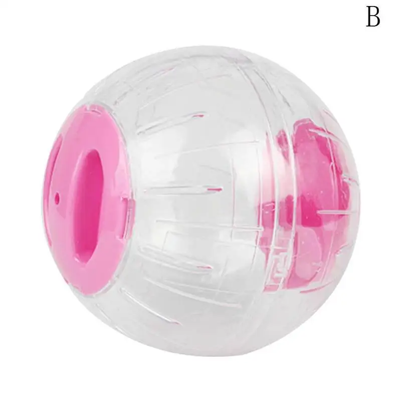Два цвета бегущий мяч для домашних животных прозрачный бегущий Мяч Пластиковый заземлитель бегущие игрушки для домашних животных маленькие упражнения игрушка для хомяка - Цвет: B
