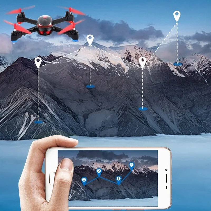 

RC Drone GPS with Camera HD 1080P Wide Angle Quadcopter Circle Fly Helicopter Remote Control Selfie Drone