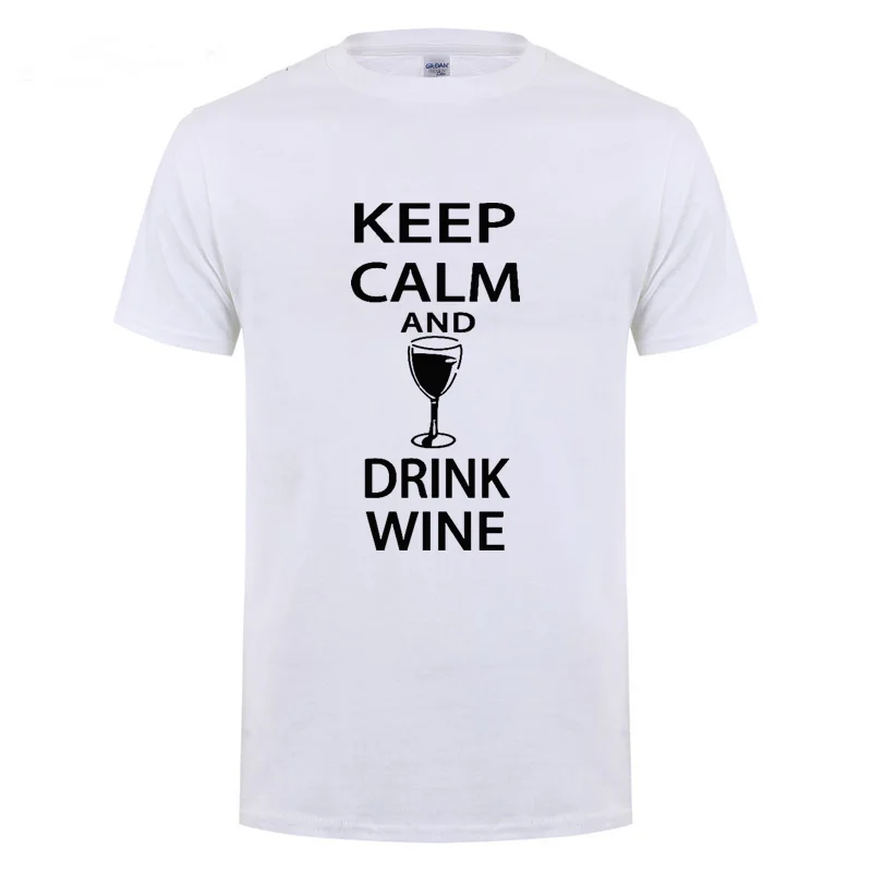 KEEP CALM AND DRINK WINE футболка забавный подарок на день рождения для мужчин папа Папа