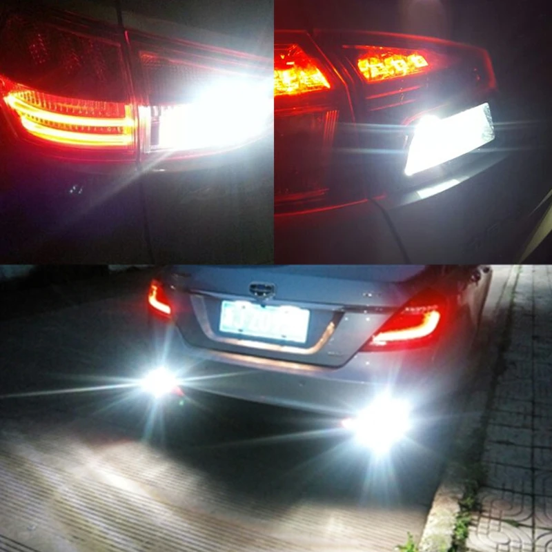 WLJH 2x30 Вт 800lm 6 Cree XBD чип 1156 BA15S P21W светодиодный S25 объектив Автомобильный стоп сигнал