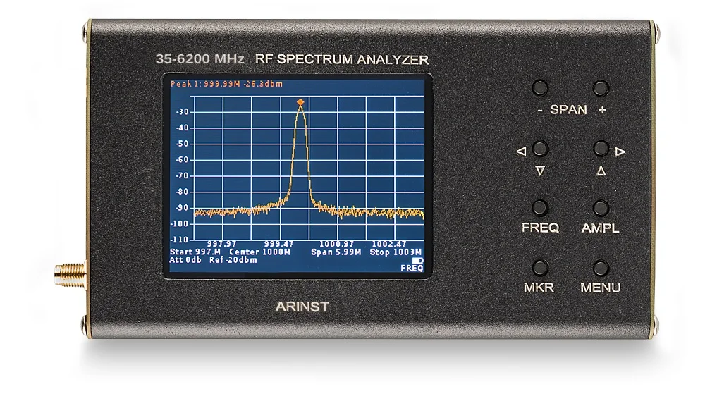 Portable RF Spectrum Analyzer Arinst SSA R2in Spectrum Analyzers from