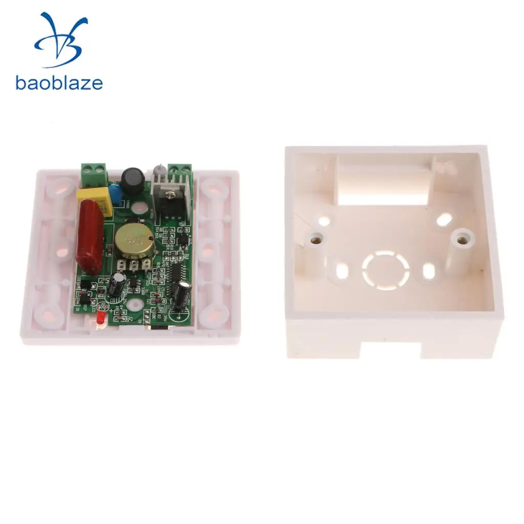 Baoblaze 1 Gang 1 Way 110-240V Lighting Dimmable CFL/LED Dimmer with Wallplate Socket with IR Controller 300W