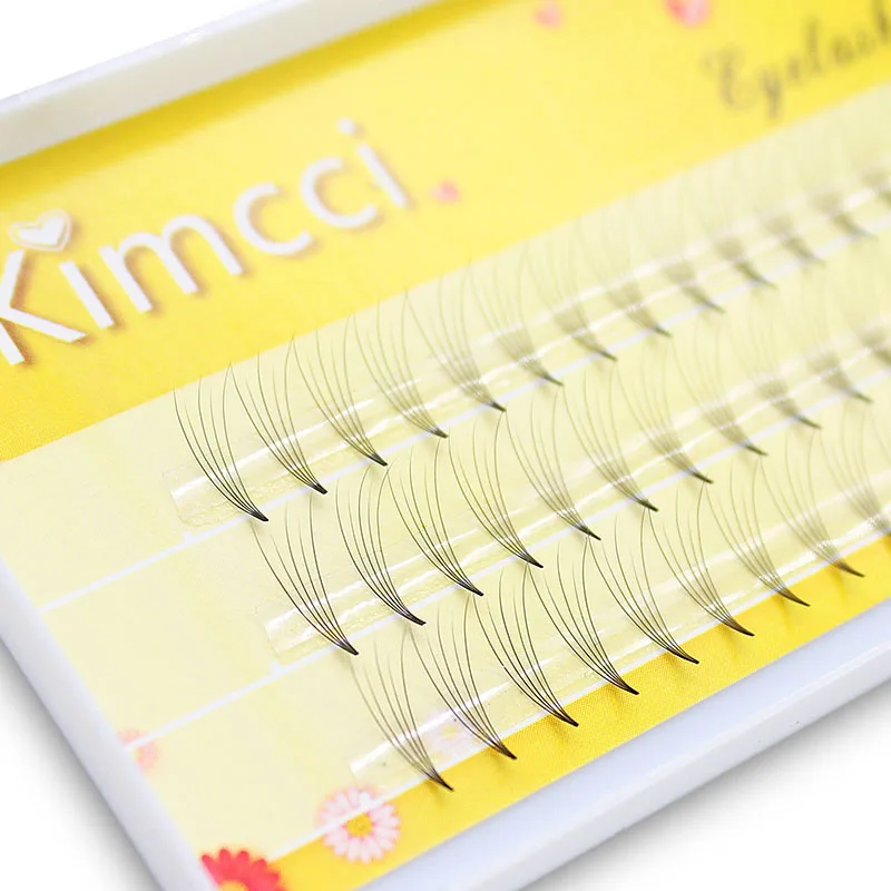 Kimcci 2D/3D/4D/5D/6D профессиональные индивидуальные Кластерные ресницы наращивание натуральный мягкий черный наращивание накладных ресниц макияж реснички