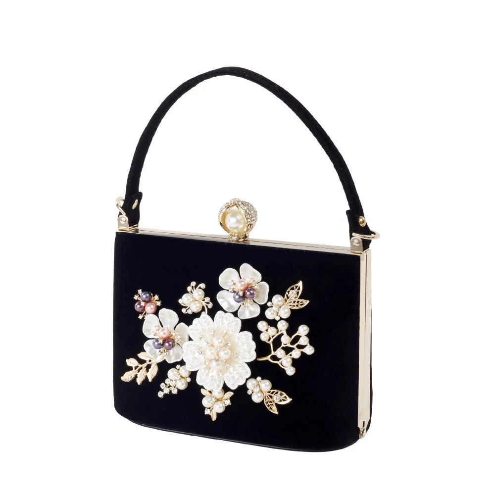 2019 Ladies Velvet Clutch Pearl Crystal Evening Bags Women Velour Party Wedding Hand Bag Bridal Luxury Mini Day Purse Bolsos 2019 Ladies Velvet Clutch Pearl Crystal Evening Bags Women Velour Party Wedding Hand Bag Bridal Luxury Mini Day Purse Bolsos