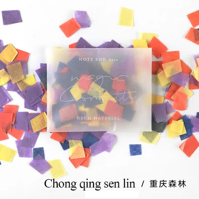JIANWU красочные специальные бумажные креативные цветные наклейки Kawaii школьные принадлежности пуля журнал материал не липкий - Цвет: chong qing sen lin