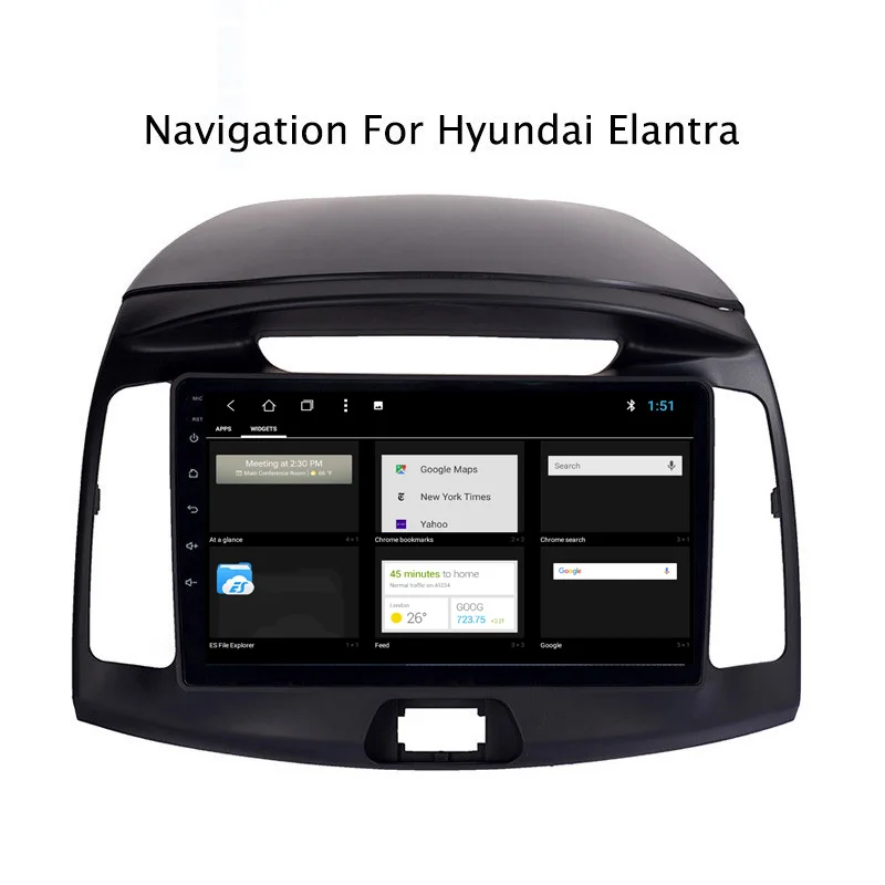 Best NAVITOPIA 9inch 2G RAM 32G ROM Android 8.1 Car DVD Multimedia GPS Navigation for Hyundai Elantra 2011 2012 2013 2014 2015 2016 2