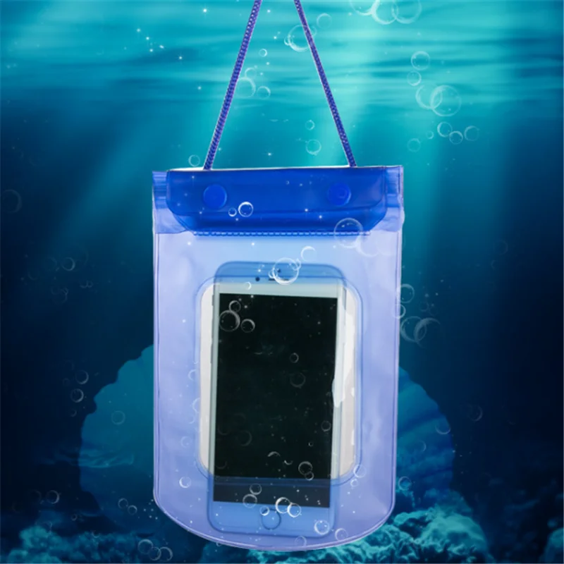 

UVR Swimming Use Dustproof Waterproof Phone Bag Pouch Cellphone Bag Strap Case For iphone x 7 8 6s plus Xiaomi Huawei Universal