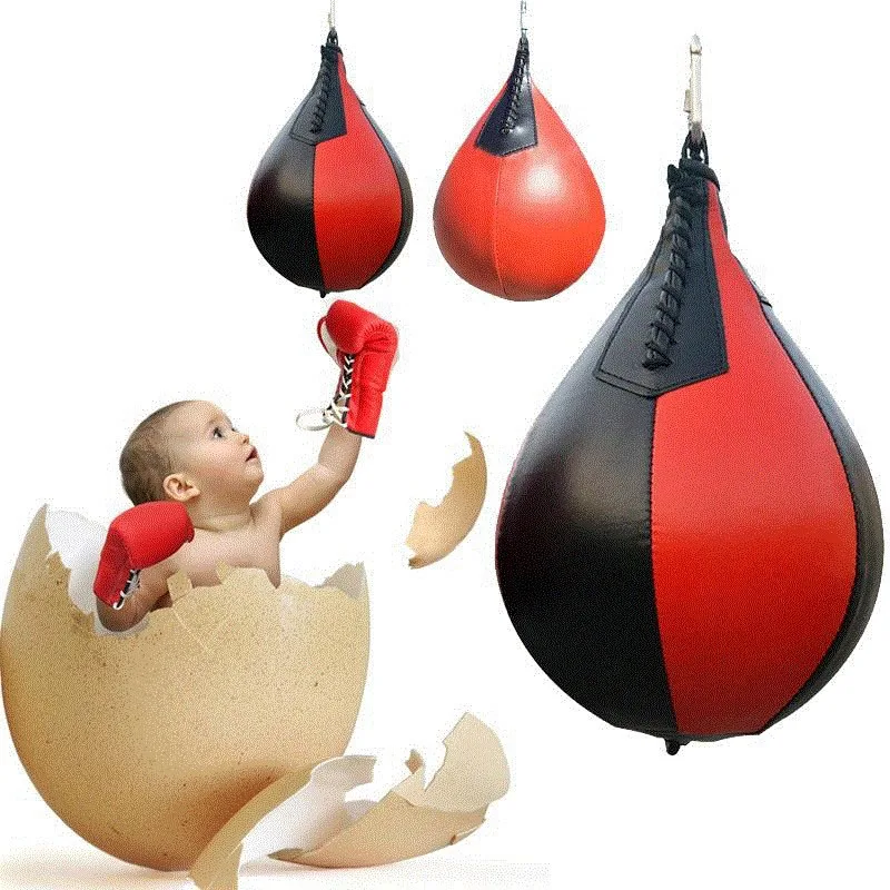 Boxing Pear Shape PU Speed Ball Swivel Punch Bag Punching Exercise Speedball JJK 
