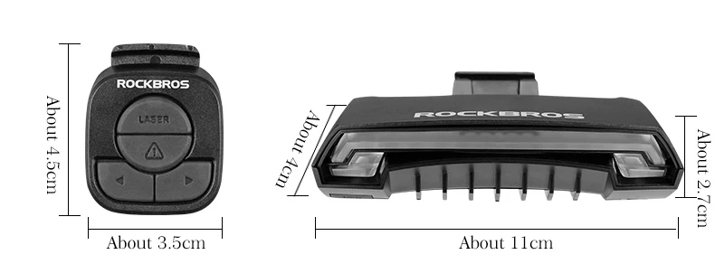 ROCKBROS велосипедный задний светильник USB Перезаряжаемый беспроводной водонепроницаемый MTB безопасный интеллектуальный пульт дистанционного управления поворотник велосипедный светильник лампа