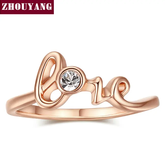 ZYR194 Concise Anello di Cristallo In Oro Rosa di Colore di alta Qualità Cristal ZYR194 Concise Anello di Cristallo In Oro Rosa di Colore di alta Qualità Cristal