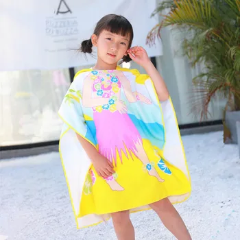 

Unisex Kids Children Hooded Poncho Swim Beach Bath Towel Bathrobe Washcloth HG99