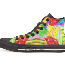 Высокие парусиновые туфли с перьями; повседневные кроссовки унисекс на плоской подошве; Прямая