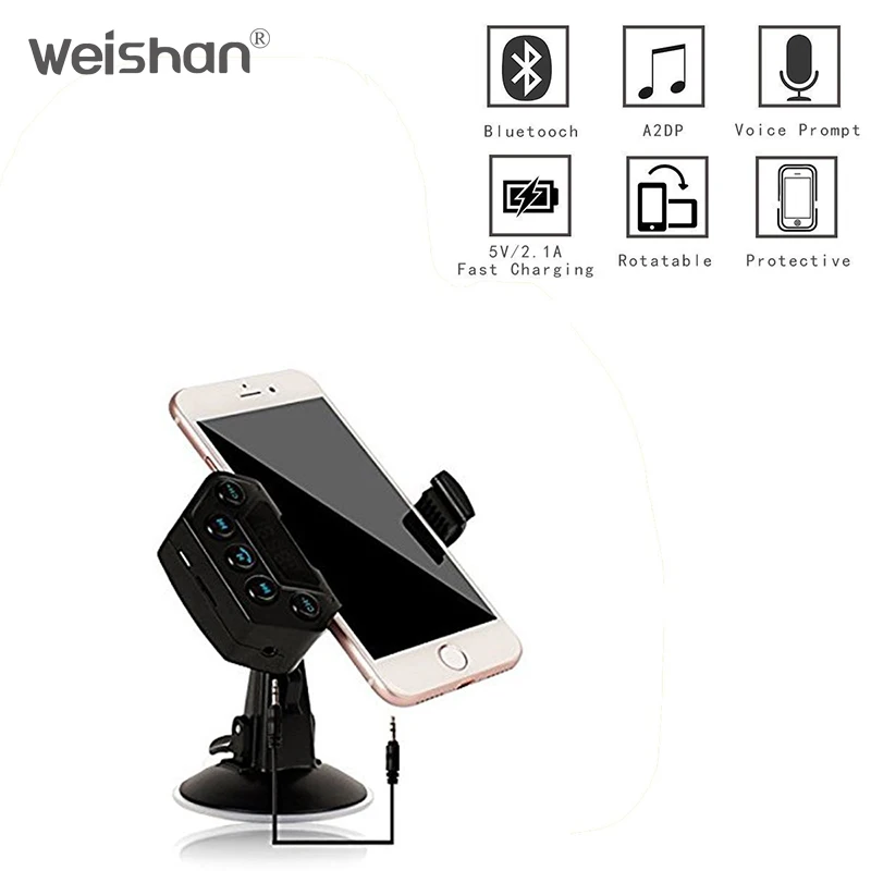 Weishan беспроводной Bluetooth FM передатчик модулятор Автомобильный Радио адаптер MP3