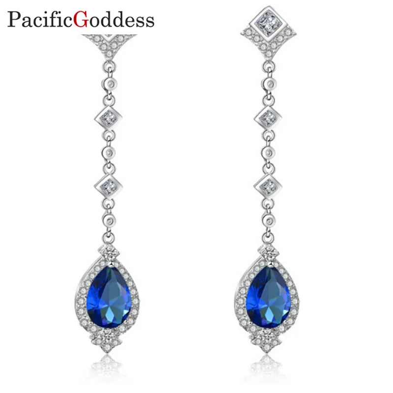 

Pacificgoddess Luxury elegant Women big earrings geometric accessories 2018 earrings hang fashion jewelry trend nice round sharp