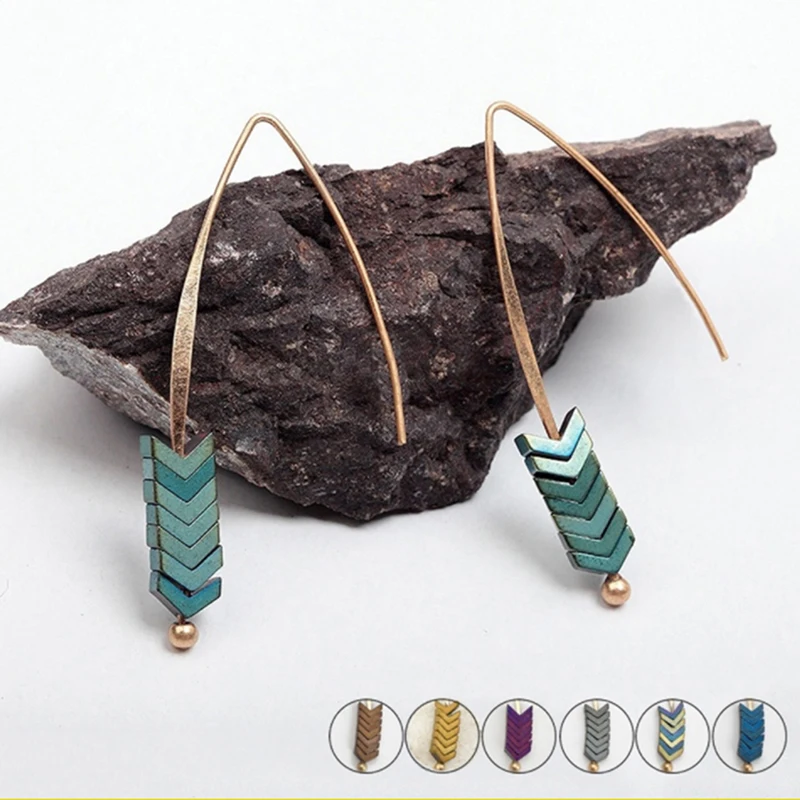 

Multi Style Quartz Natural Arrow Designs Jewelry Earrings Dangle Earrings For Women