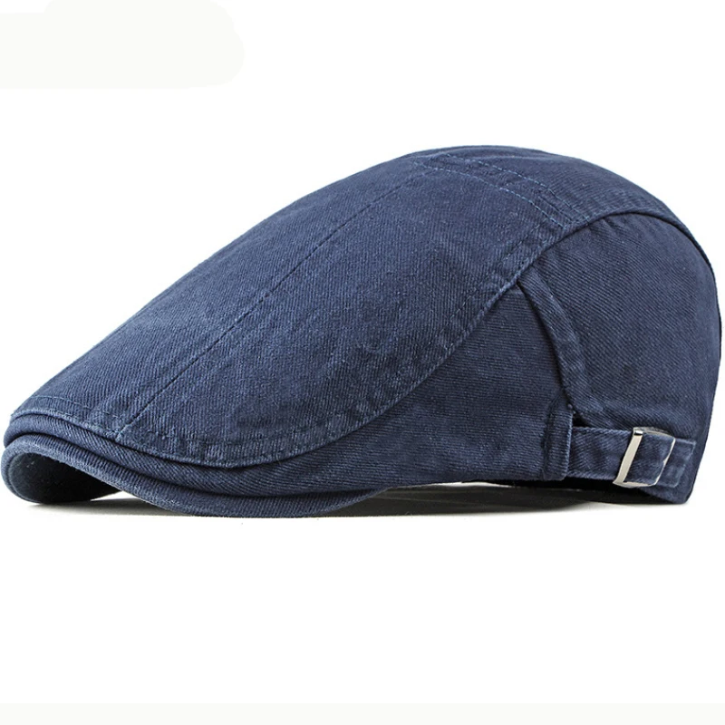 

HT2381 High Quality 100% Cotton Men Cap Hat Women Ivy Newsboy Flat Cap Adjustable Men Berets Solid Plain Beret Cap Men Sun Hat