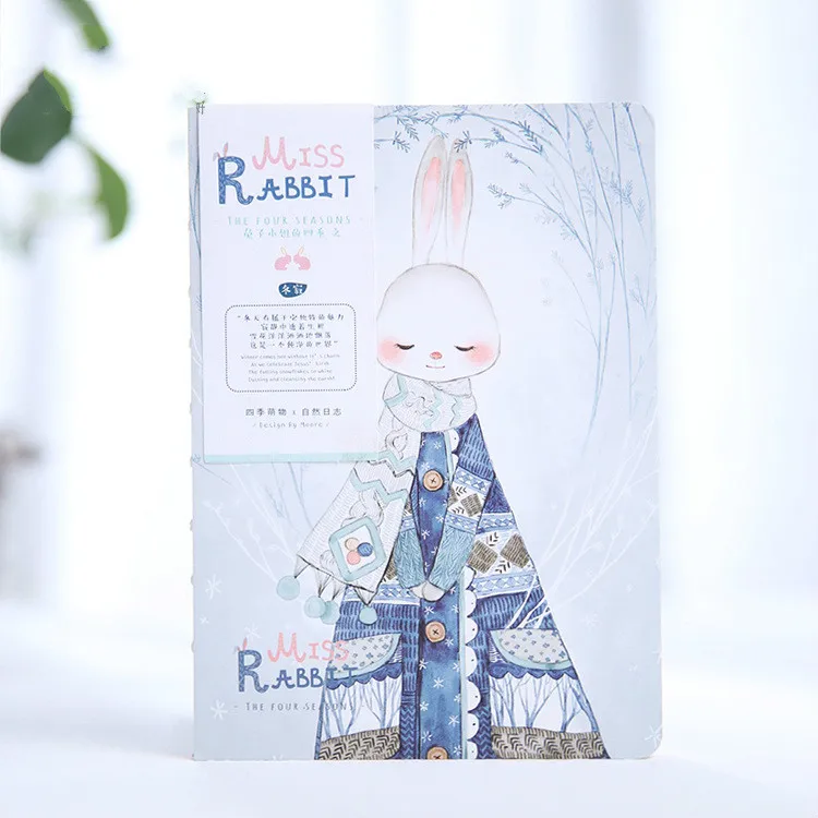 Эта красивая книга Новый Блокнот Miss Rabbit four hand book 2017. Подарочные канцелярские