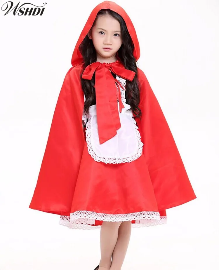 Disfraz De Capo De Montar Rojo Para Nino Y Nina Disfraz De Princesa De Cuento De Hadas Para Halloween Vestido De Lujo Capa Fancy Dress Red Riding Hood Costumelittle Red Riding Hood