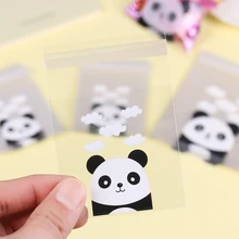 100 шт панда самоклеящийся мешок для печенья Свадебные яркие сумочки для вечеринки украшения прозрачная упаковка для печенья подарочные пакеты