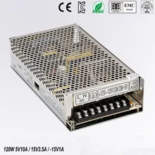 Triple alimentation de sortie 120 W 5 V 10A 15 V 3.5A - 15 V 1A ac a dc alimentation T-120C haute qualite CE approuve Triple alimentation de sortie 120 W 5 V 10A 15 V 3.5A - 15 V 1A ac a dc alimentation T-120C haute qualite CE approuve